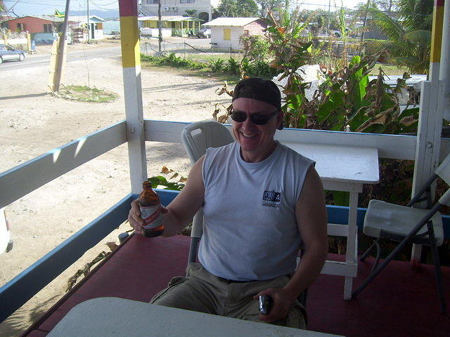 Cap't Red Stripe at Mi Yard