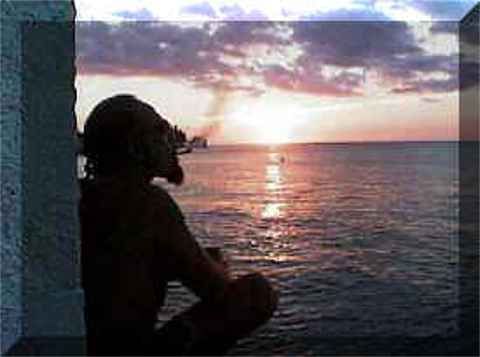 Dad, Sunset at Negril Yacht Club '99