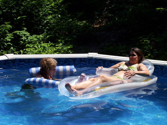 Swimmers in Poconos June 24