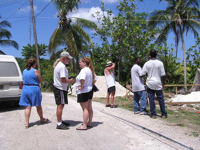 Carol-Ann, Pirate, Reggae Girl, Rasta Stan & workers