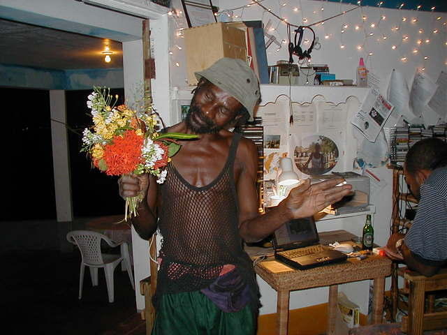 Draw man on his nightly fresh flower delivery