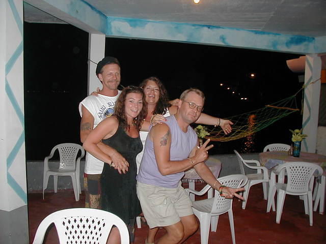 Party time with guests from Denmark