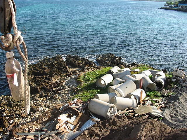 This is the view from from the first floor, the pipes are where the beautifully tiled sun terrace is today