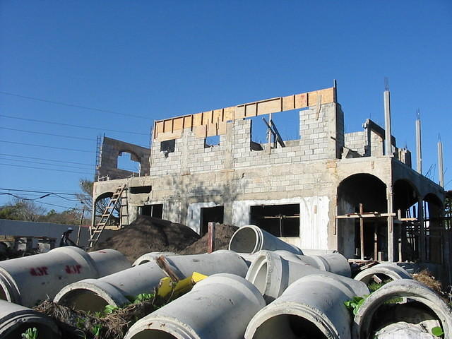 These pipes were left over from the new road/drainage improvements in the West End. They were removed later ..