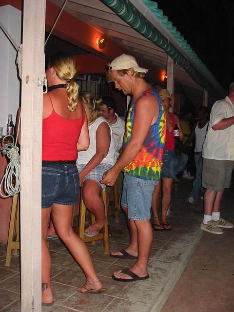 The bar staff were kept busy all night long