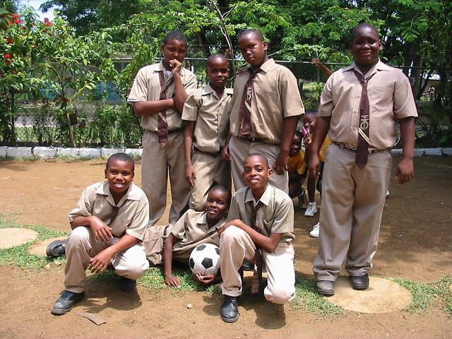 Chiiling out in the school yard