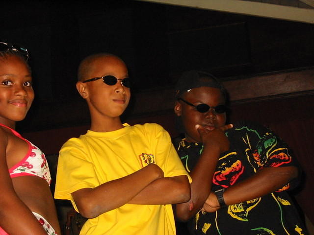 Grade 5 children from Whitehall School where Sue teaches computer studies put on a fashion show for Sandals guests