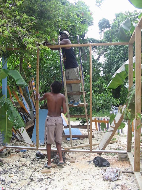 Rickey gives the carpenter a hand