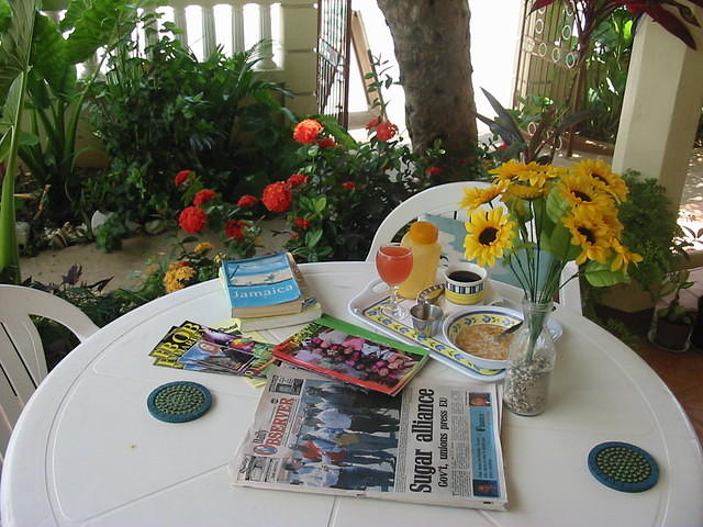 Breakfast time on Easy Rock's terrace