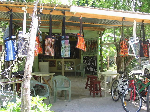 African & Jamaican crafts, drinks, bike rental and camping