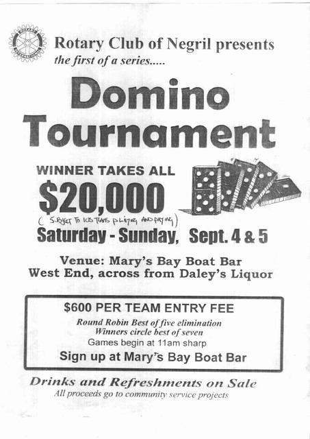 Negril Rotary Club Fundraiser - al proceeds of their events go to Community Service Projects