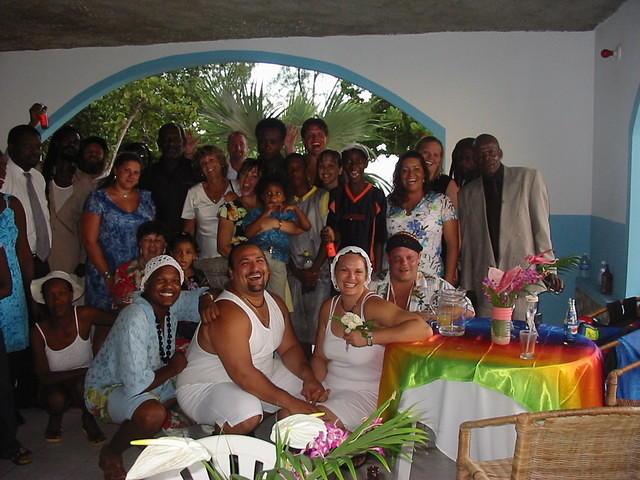 Before the wedding group photo