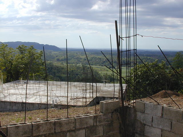 Jeff & Diane's foundation as seen from the kitchen foundation