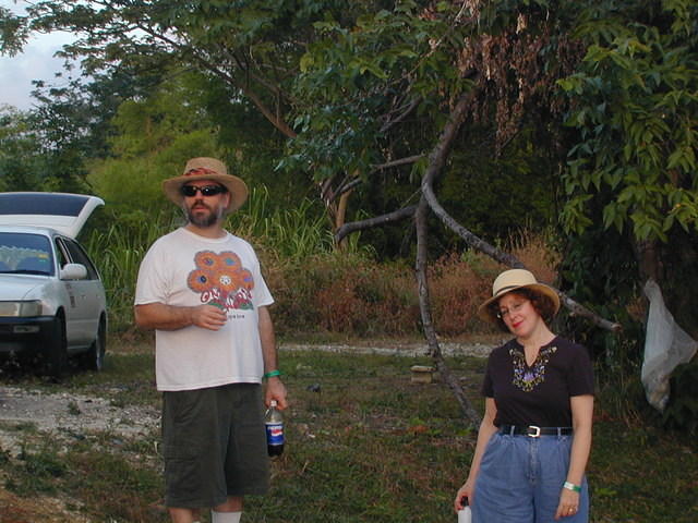 Larry & Gold enjoying sunset @ Valley View