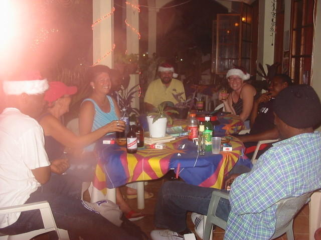 The impromptu party in full swing!