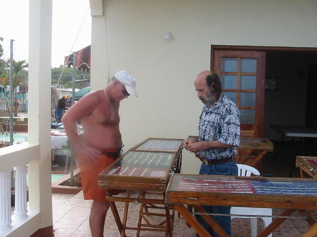 Coin Man (Andy)was very popular with his coin jewellry from all over the world