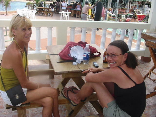 Sue & Diane take time out, it really was a busy day!