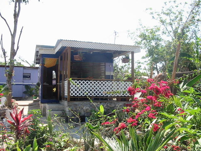 Has a wonderful view of the 'yard' and now has the canopies around it that used to hang at Easy Rock 11 to shade out the late af