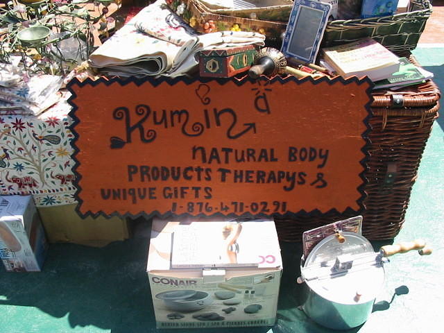 Yvonne Hand Painted Kumina sign, such a talented lady, as our so many of our vendors