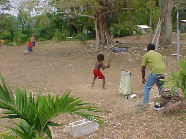 Playing Cricket at Abeokuta Jamaica