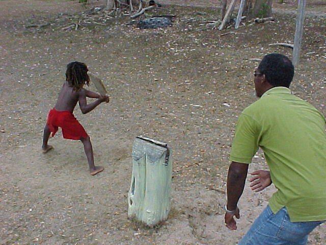 Playing Cricket at Abeokuta Jamaica