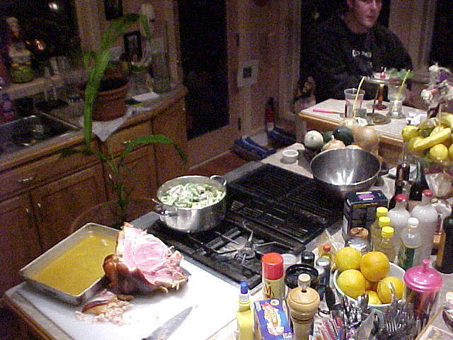 Ham with green pea pods, and cheese, Oct. 24th