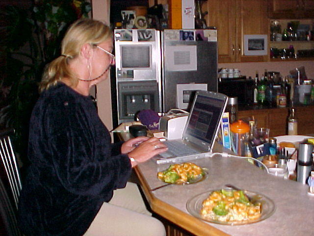 Shrimp, brocolli, on rice with Spice by Jonithan