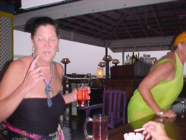 Sue and Donna@Jonithan's after the Chincoteague Oyster Festival