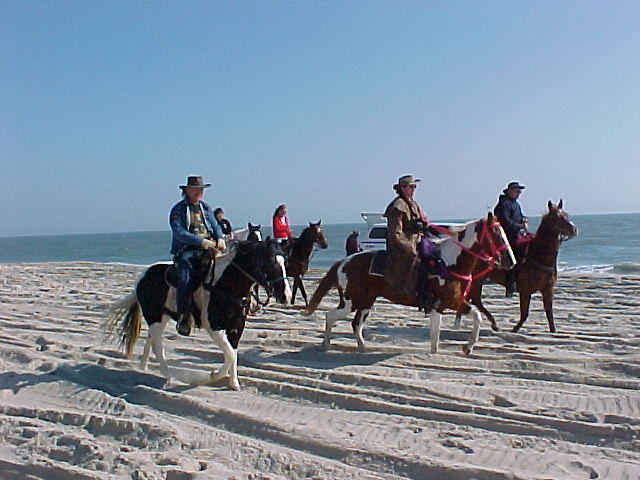 Riding Horses on Asteague Beach
