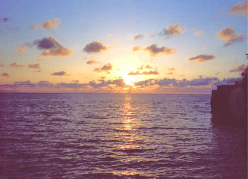 1st sunset of the trip from Banana Shout