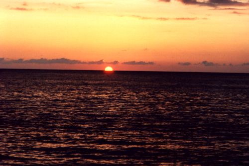Negril sunset from the West End