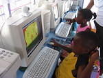 Local children having a Saturday Computer lesson