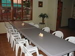 The room can be set up to your needs. Today it is ready for the weekly meeting of Negril Rotary Club