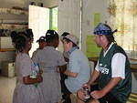 Shorty & Likkle One from Newfoundland, Canada visit the school they have been working so hard for .. this is them talking to