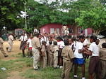 Children at lunchtime in the school yard