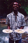 Rasta Livingston with his paradise food