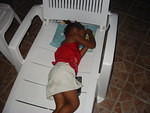 Lots of neighbours children joined the party with parents, this little one just couldn't stay awake!