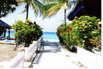 White Sands walkway leading to beach